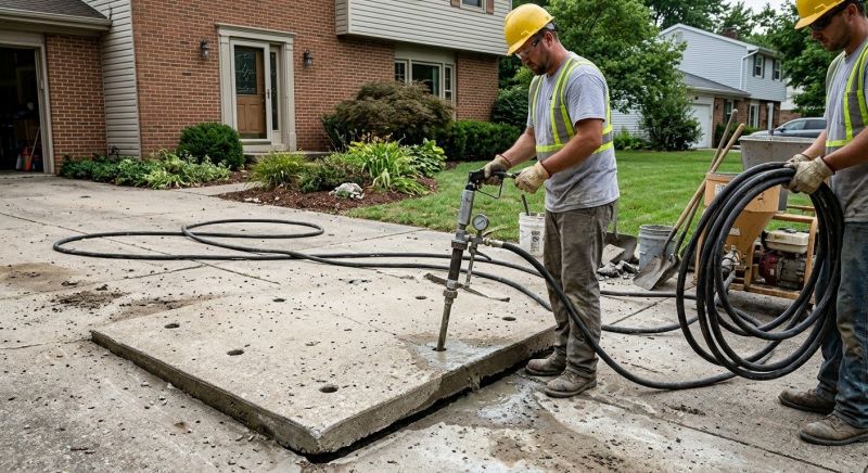 Driveway Slab Lifting in West Des Moines, IA