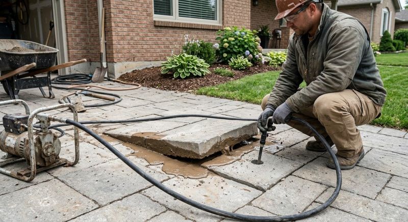 Patio Raising in Des Moines, IA